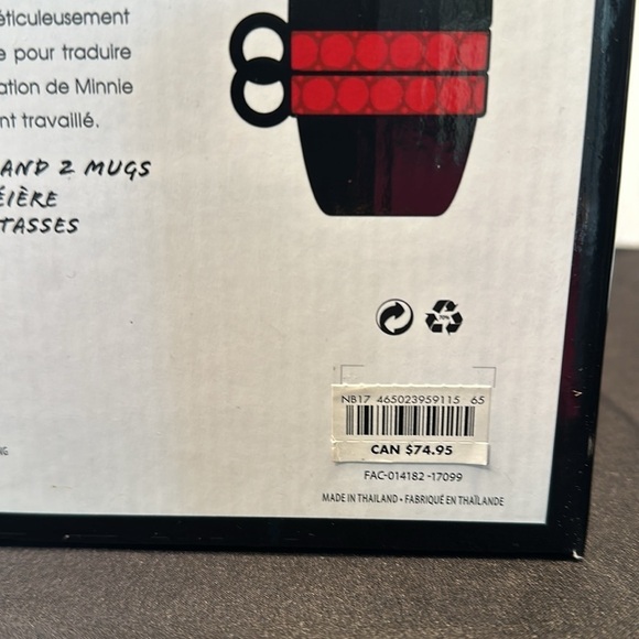 Disney Mini Mouse Signature Coffee/Tea Set for Two Released in 2017 Limited - Picture 4 of 6